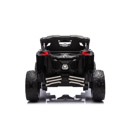 Auto Macchina Elettrica per Bambini 24V UTV CAN AM MAVERICK Full Optional Telecomando 2 Motori da 200W Porte Apribili Bianca