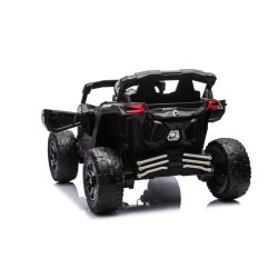 Auto Macchina Elettrica per Bambini 24V UTV CAN AM MAVERICK Full Optional Telecomando 2 Motori da 200W Porte Apribili Bianca