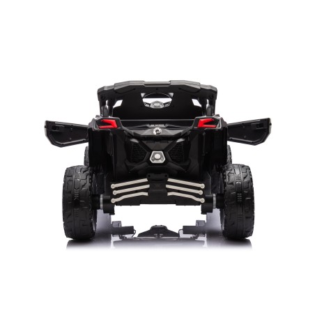 Auto Macchina Elettrica per Bambini 24V UTV CAN AM MAVERICK Full Optional Telecomando 2 Motori da 200W Porte Apribili Bianca