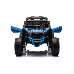 Auto Macchina Elettrica per Bambini 24V UTV CAN AM MAVERICK Full Optional Telecomando 2 Motori da 200W Porte Apribili Blue