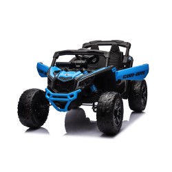 Auto Macchina Elettrica per Bambini 24V UTV CAN AM MAVERICK Full Optional Telecomando 2 Motori da 200W Porte Apribili Blue