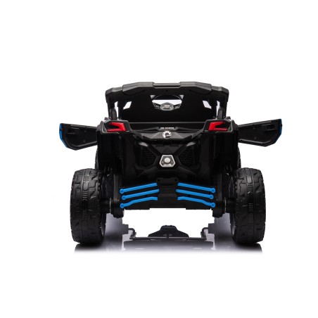 Auto Macchina Elettrica per Bambini 24V UTV CAN AM MAVERICK Full Optional Telecomando 2 Motori da 200W Porte Apribili Blue