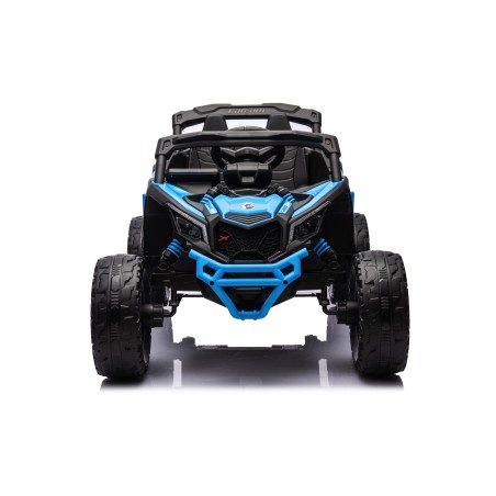 Auto Macchina Elettrica per Bambini 24V UTV CAN AM MAVERICK Full Optional Telecomando 2 Motori da 200W Porte Apribili Blue