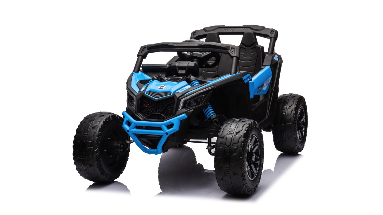 Auto Macchina Elettrica per Bambini 24V UTV CAN AM MAVERICK Full Optional Telecomando 2 Motori da 200W Porte Apribili Blue