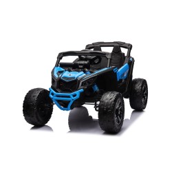 Auto Macchina Elettrica per Bambini 24V UTV CAN AM MAVERICK Full Optional Telecomando 2 Motori da 200W Porte Apribili Blue