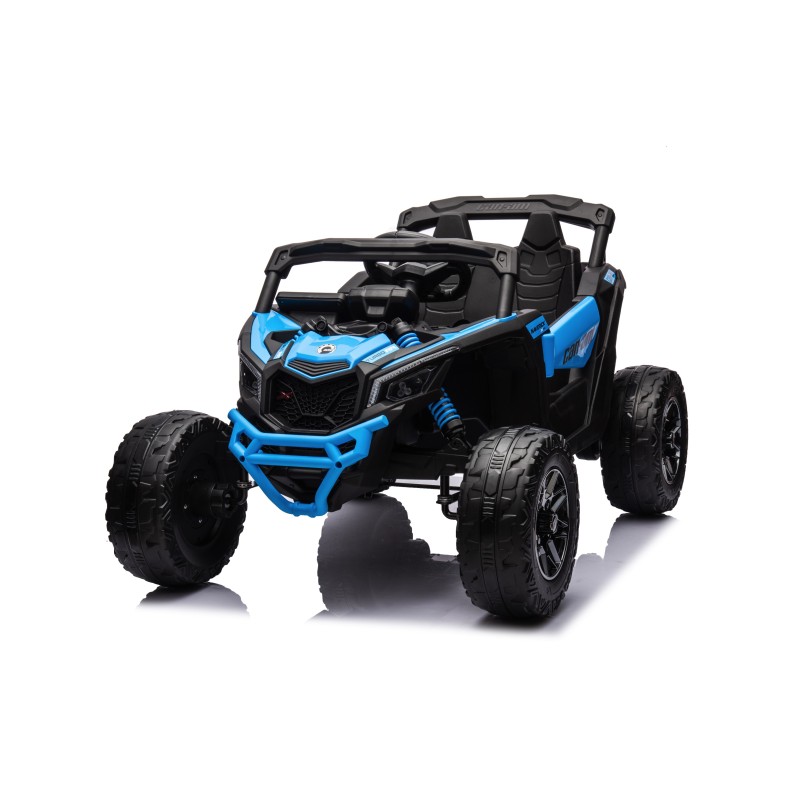 Auto Macchina Elettrica per Bambini 24V UTV CAN AM MAVERICK Full Optional Telecomando 2 Motori da 200W Porte Apribili Blue