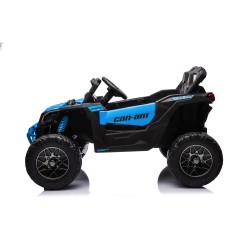 Auto Macchina Elettrica per Bambini 24V UTV CAN AM MAVERICK Full Optional Telecomando 2 Motori da 200W Porte Apribili Blue