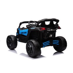 Auto Macchina Elettrica per Bambini 24V UTV CAN AM MAVERICK Full Optional Telecomando 2 Motori da 200W Porte Apribili Blue