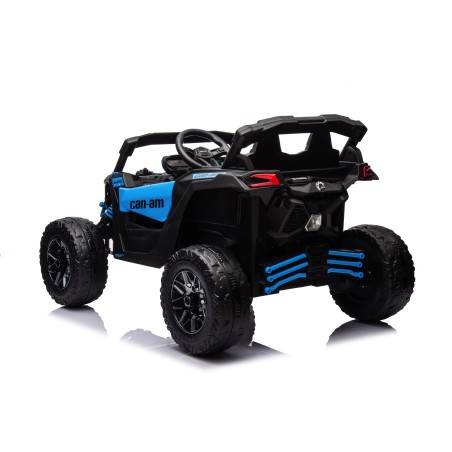 Auto Macchina Elettrica per Bambini 24V UTV CAN AM MAVERICK Full Optional Telecomando 2 Motori da 200W Porte Apribili Blue