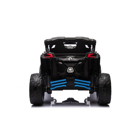 Auto Macchina Elettrica per Bambini 24V UTV CAN AM MAVERICK Full Optional Telecomando 2 Motori da 200W Porte Apribili Blue