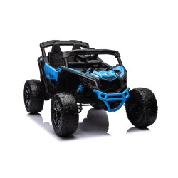 Auto Macchina Elettrica per Bambini 24V UTV CAN AM MAVERICK Full Optional Telecomando 2 Motori da 200W Porte Apribili Blue