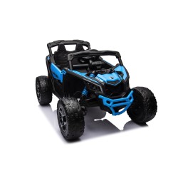 Auto Macchina Elettrica per Bambini 24V UTV CAN AM MAVERICK Full Optional Telecomando 2 Motori da 200W Porte Apribili Blue