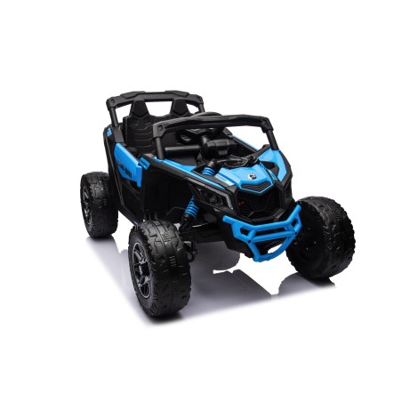 Auto Macchina Elettrica per Bambini 24V UTV CAN AM MAVERICK Full Optional Telecomando 2 Motori da 200W Porte Apribili Blue