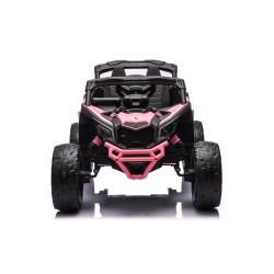 Auto Macchina Elettrica per Bambini 24V UTV CAN AM MAVERICK Full Optional Telecomando 2 Motori da 200W Porte Apribili Rosa