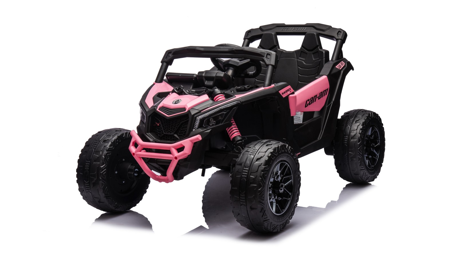 Auto Macchina Elettrica per Bambini 24V UTV CAN AM MAVERICK Full Optional Telecomando 2 Motori da 200W Porte Apribili Rosa