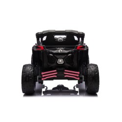 Auto Macchina Elettrica per Bambini 24V UTV CAN AM MAVERICK Full Optional Telecomando 2 Motori da 200W Porte Apribili Rosa