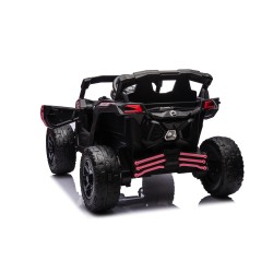 Auto Macchina Elettrica per Bambini 24V UTV CAN AM MAVERICK Full Optional Telecomando 2 Motori da 200W Porte Apribili Rosa