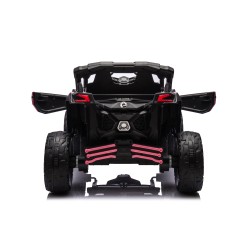 Auto Macchina Elettrica per Bambini 24V UTV CAN AM MAVERICK Full Optional Telecomando 2 Motori da 200W Porte Apribili Rosa