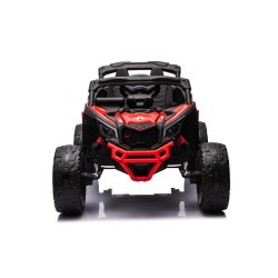 Auto Macchina Elettrica per Bambini 24V UTV CAN AM MAVERICK Full Optional Telecomando 2 Motori da 200W Porte Apribili Rossa