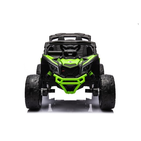 Auto Macchina Elettrica per Bambini 24V UTV CAN AM MAVERICK Full Optional Telecomando 2 Motori da 200W Porte Apribili Verde