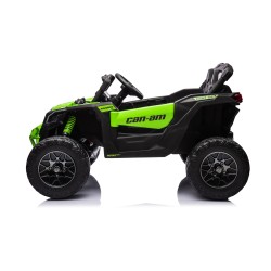 Auto Macchina Elettrica per Bambini 24V UTV CAN AM MAVERICK Full Optional Telecomando 2 Motori da 200W Porte Apribili Verde