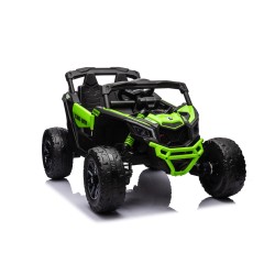 Auto Macchina Elettrica per Bambini 24V UTV CAN AM MAVERICK Full Optional Telecomando 2 Motori da 200W Porte Apribili Verde