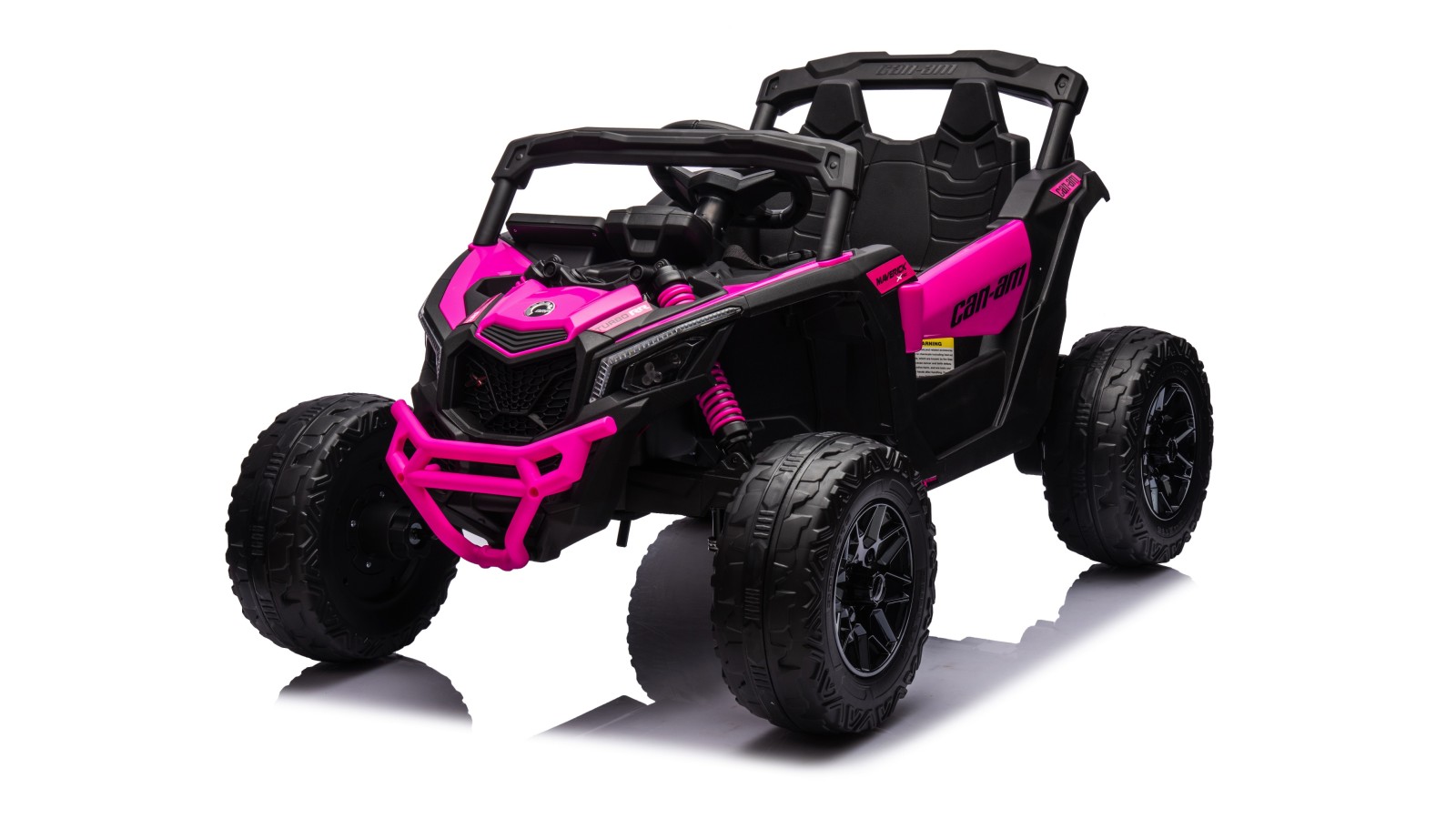 Auto Macchina Elettrica per Bambini 24V UTV CAN AM MAVERICK Full Optional Telecomando 2 Motori da 200W Porte Apribili Fucsia