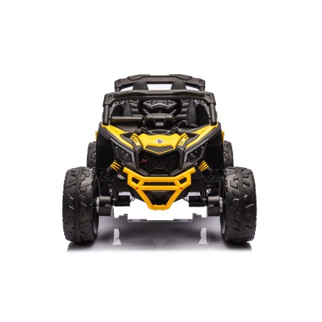 Auto Macchina Elettrica per Bambini 24V UTV CAN AM MAVERICK Full Optional Telecomando 2 Motori da 200W Porte Apribili Yellow