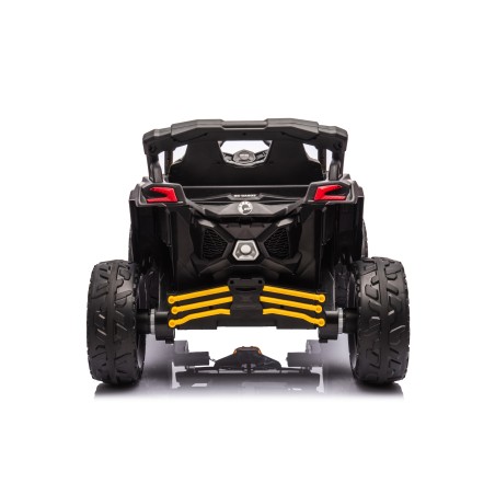 Auto Macchina Elettrica per Bambini 24V UTV CAN AM MAVERICK Full Optional Telecomando 2 Motori da 200W Porte Apribili Yellow