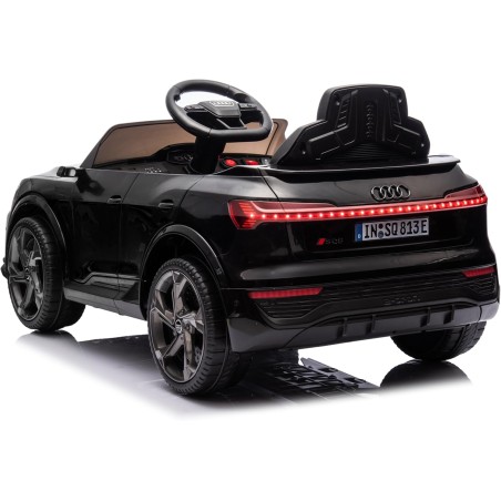 Auto Macchina Elettrica per Bambini 12V Audi SQ8 e-tron Sedile Pelle con Telecomando Cintura di Sicurezza Porte Apribili