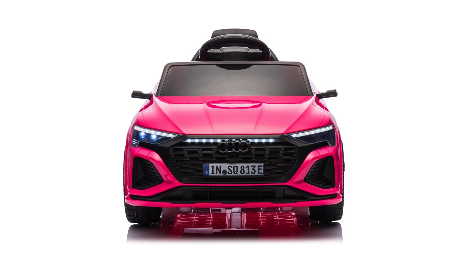 Auto Macchina Elettrica per Bambini 12V Audi SQ8 e-tron Sedile Pelle con Telecomando Cintura di Sicurezza Porte Apribili Rosa