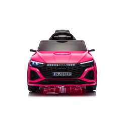 Auto Macchina Elettrica per Bambini 12V Audi SQ8 e-tron Sedile Pelle con Telecomando Cintura di Sicurezza Porte Apribili Rosa