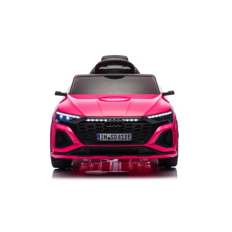 Auto Macchina Elettrica per Bambini 12V Audi SQ8 e-tron Sedile Pelle con Telecomando Cintura di Sicurezza Porte Apribili Rosa