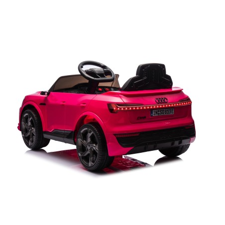 Auto Macchina Elettrica per Bambini 12V Audi SQ8 e-tron Sedile Pelle con Telecomando Cintura di Sicurezza Porte Apribili Rosa