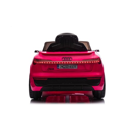 Auto Macchina Elettrica per Bambini 12V Audi SQ8 e-tron Sedile Pelle con Telecomando Cintura di Sicurezza Porte Apribili Rosa