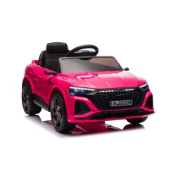 Auto Macchina Elettrica per Bambini 12V Audi SQ8 e-tron Sedile Pelle con Telecomando Cintura di Sicurezza Porte Apribili Rosa