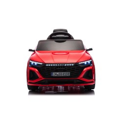 Auto Macchina Elettrica per Bambini 12V Audi SQ8 e-tron Sedile Pelle con Telecomando Cintura di Sicurezza Porte Apribili Rossa