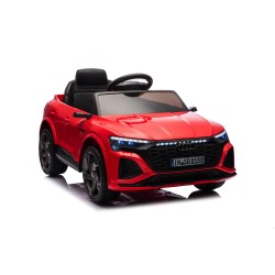 Auto Macchina Elettrica per Bambini 12V Audi SQ8 e-tron Sedile Pelle con Telecomando Cintura di Sicurezza Porte Apribili Rossa