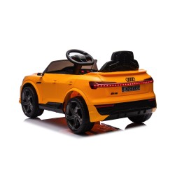 Auto Macchina Elettrica per Bambini 12V Audi SQ8 e-tron Sedile Pelle con Telecomando Cintura di Sicurezza Porte Apribili Giallo