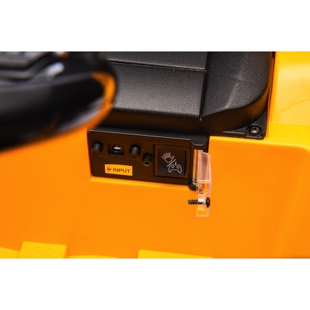 Auto Macchina Elettrica per Bambini 12V Audi SQ8 e-tron Sedile Pelle con Telecomando Cintura di Sicurezza Porte Apribili Giallo