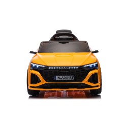 Auto Macchina Elettrica per Bambini 12V Audi SQ8 e-tron Sedile Pelle con Telecomando Cintura di Sicurezza Porte Apribili Giallo